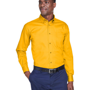 M500 Harriton Men's Easy Blend™ Long-Sleeve Twill Shirt with Stain-Release