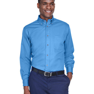 M500 Harriton Men's Easy Blend™ Long-Sleeve Twill Shirt with Stain-Release