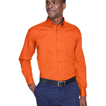 M500 Harriton Men's Easy Blend™ Long-Sleeve Twill Shirt with Stain-Release