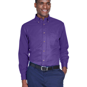 M500 Harriton Men's Easy Blend™ Long-Sleeve Twill Shirt with Stain-Release