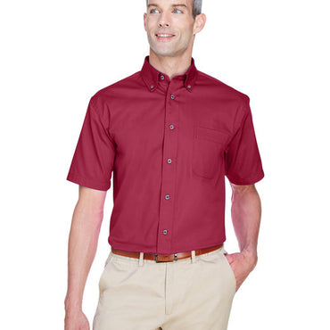 M500S Harriton Men's Easy Blend™ Short-Sleeve Twill Shirt with Stain-Release