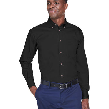 M500T Harriton Men's Tall Easy Blend™ Long-Sleeve Twill Shirt with Stain-Release