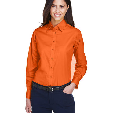 M500W Harriton Ladies' Easy Blend™ Long-Sleeve Twill Shirt with Stain-Release