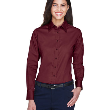 M500W Harriton Ladies' Easy Blend™ Long-Sleeve Twill Shirt with Stain-Release