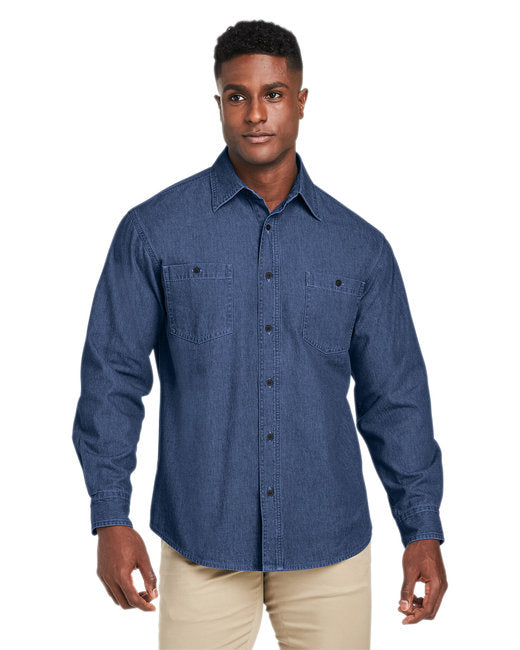 M540 Harriton Men's Denim Shirt-Jacket