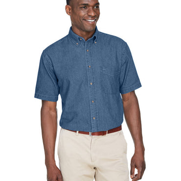 M550S Harriton Men's 6.5 oz. Short-Sleeve Denim Shirt