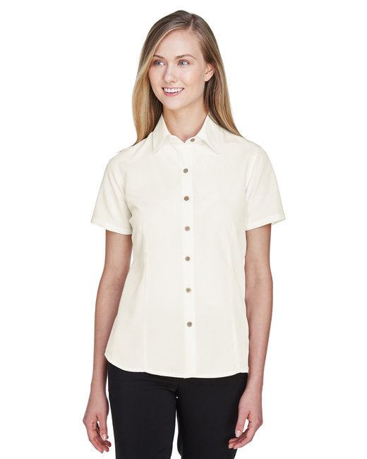 M560W Harriton Ladies' Barbados Textured Camp Shirt