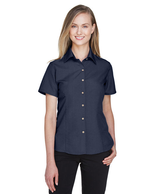 M560W Harriton Ladies' Barbados Textured Camp Shirt