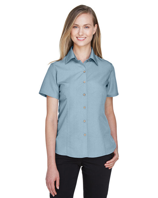 M560W Harriton Ladies' Barbados Textured Camp Shirt