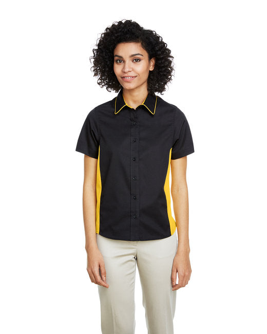 M586W Harriton Ladies' Flash IL Colorblock Short Sleeve Shirt