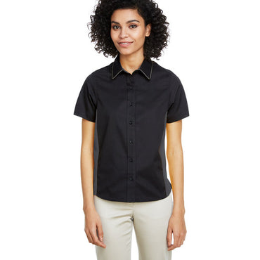 M586W Harriton Ladies' Flash IL Colorblock Short Sleeve Shirt