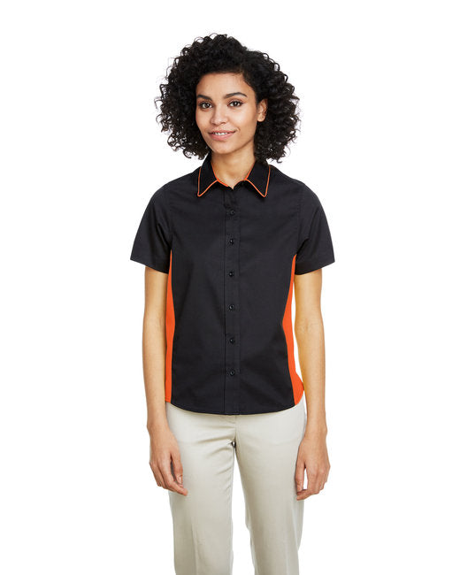 M586W Harriton Ladies' Flash IL Colorblock Short Sleeve Shirt