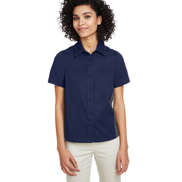 M586W Harriton Ladies' Flash IL Colorblock Short Sleeve Shirt