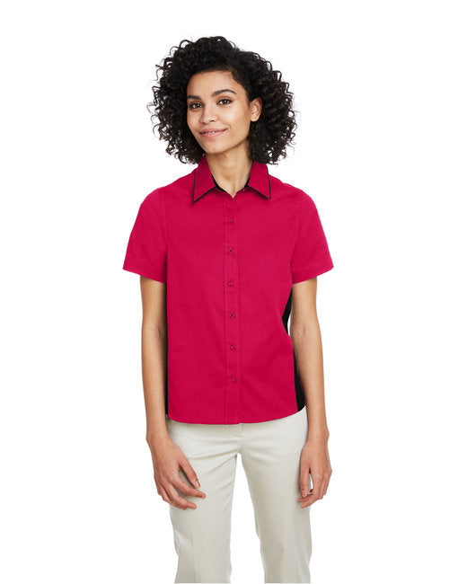 M586W Harriton Ladies' Flash IL Colorblock Short Sleeve Shirt