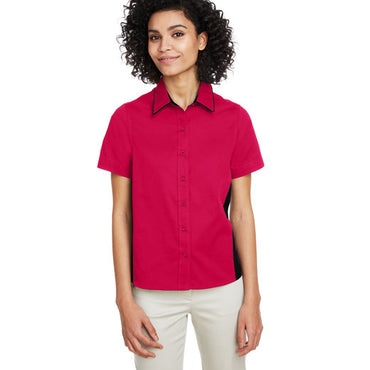 M586W Harriton Ladies' Flash IL Colorblock Short Sleeve Shirt