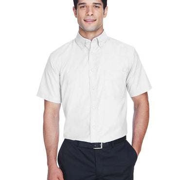 M600S Harriton Men's Short-Sleeve Oxford with Stain-Release