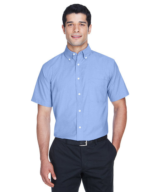 M600S Harriton Men's Short-Sleeve Oxford with Stain-Release