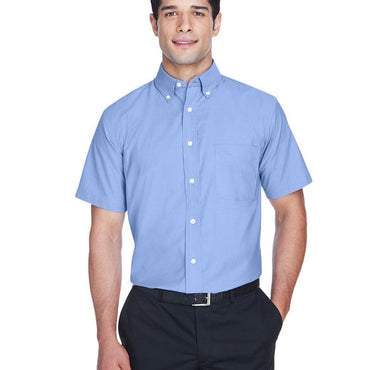 M600S Harriton Men's Short-Sleeve Oxford with Stain-Release