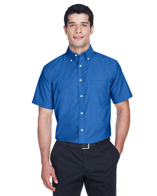 M600S Harriton Men's Short-Sleeve Oxford with Stain-Release