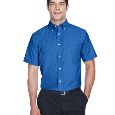 M600S Harriton Men's Short-Sleeve Oxford with Stain-Release