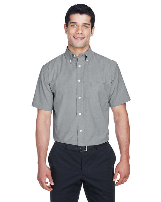 M600S Harriton Men's Short-Sleeve Oxford with Stain-Release