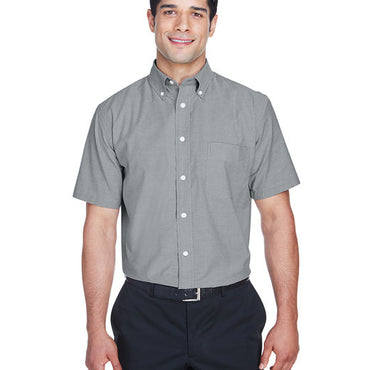 M600S Harriton Men's Short-Sleeve Oxford with Stain-Release