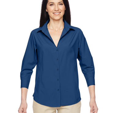 M610W Harriton Ladies' Paradise 3/4-Sleeve Performance Shirt