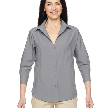 M610W Harriton Ladies' Paradise 3/4-Sleeve Performance Shirt