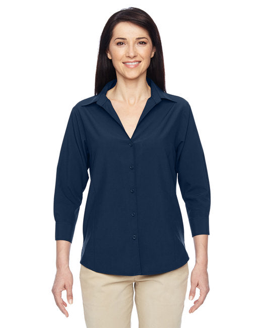 M610W Harriton Ladies' Paradise 3/4-Sleeve Performance Shirt