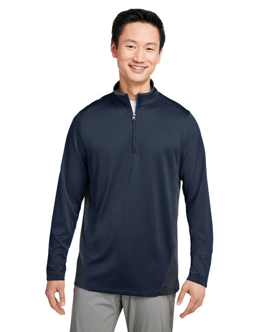 M786 Harriton Men's Flash Snag Protection Plus IL Colorblock Quarter-Zip