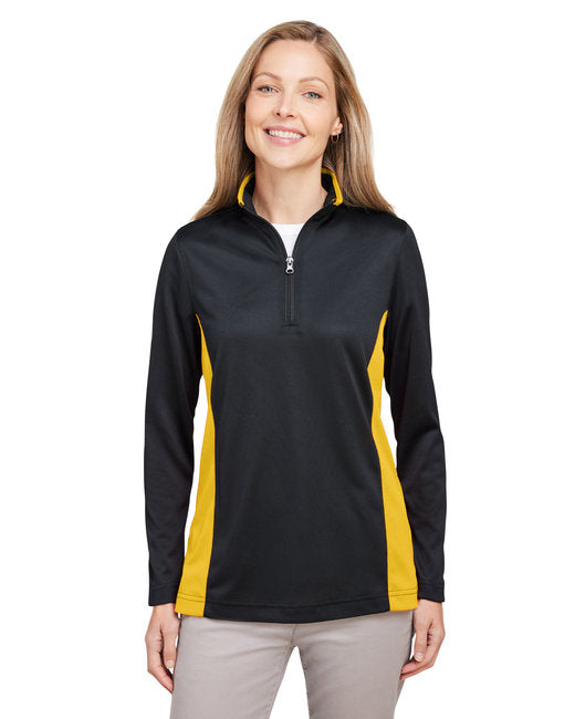 M786W Harriton Ladies' Flash Snag Protection Plus IL Colorblock Quarter-Zip