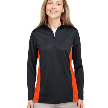 M786W Harriton Ladies' Flash Snag Protection Plus IL Colorblock Quarter-Zip