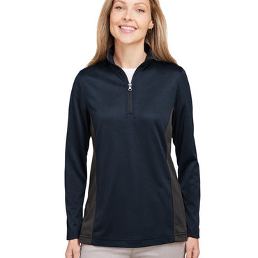 M786W Harriton Ladies' Flash Snag Protection Plus IL Colorblock Quarter-Zip