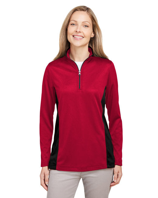 M786W Harriton Ladies' Flash Snag Protection Plus IL Colorblock Quarter-Zip