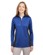 M786W Harriton Ladies' Flash Snag Protection Plus IL Colorblock Quarter-Zip