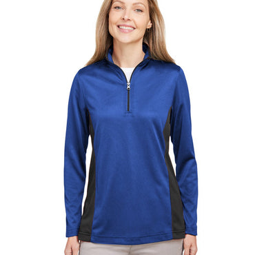 M786W Harriton Ladies' Flash Snag Protection Plus IL Colorblock Quarter-Zip