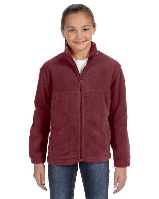 M990Y Harriton Youth 8 oz. Full-Zip Fleece