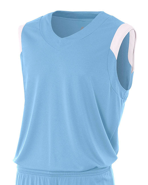 N2340 A4 Adult Moisture Management V Neck Muscle Shirt