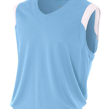 N2340 A4 Adult Moisture Management V Neck Muscle Shirt