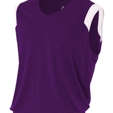 NB2340 A4 Youth Moisture Management V Neck Muscle Shirt