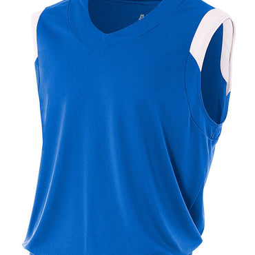 NB2340 A4 Youth Moisture Management V Neck Muscle Shirt