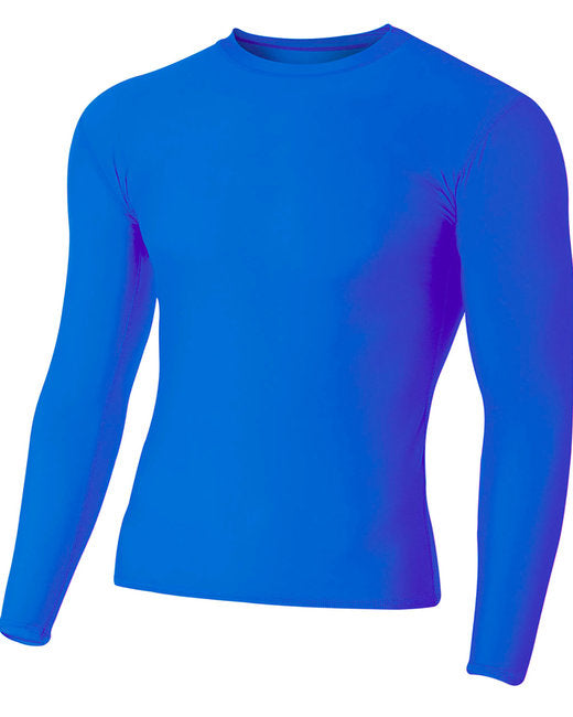 N3133 A4 Adult Polyester Spandex Long Sleeve Compression T-Shirt