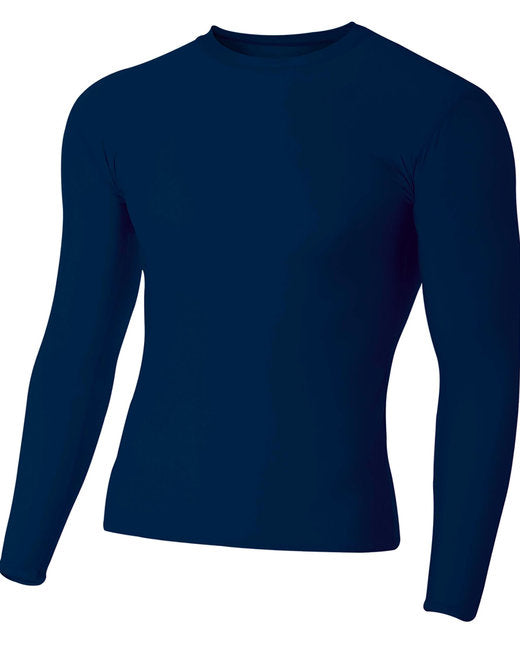 N3133 A4 Adult Polyester Spandex Long Sleeve Compression T-Shirt