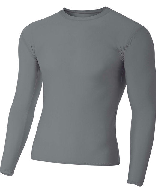 N3133 A4 Adult Polyester Spandex Long Sleeve Compression T-Shirt