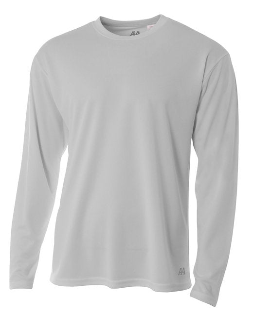 N3253 A4 Men's Birds-Eye Mesh Long Sleeve T-Shirt