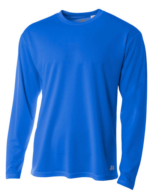 N3253 A4 Men's Birds-Eye Mesh Long Sleeve T-Shirt