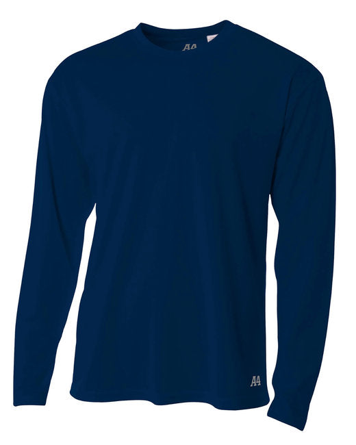 N3253 A4 Men's Birds-Eye Mesh Long Sleeve T-Shirt