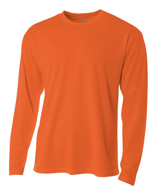 N3253 A4 Men's Birds-Eye Mesh Long Sleeve T-Shirt