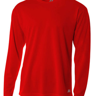 N3253 A4 Men's Birds-Eye Mesh Long Sleeve T-Shirt