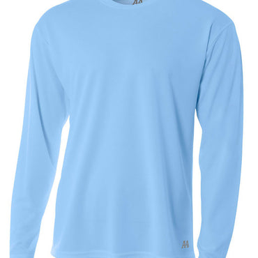 N3253 A4 Men's Birds-Eye Mesh Long Sleeve T-Shirt